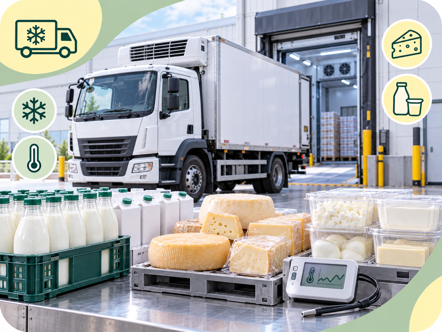 Перевозка молочной продукции: молоко, сыры и охлажденные продукты
